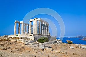 Poseidon Temple at Cape Sounion near Athens, Greece