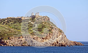 Poseidon temple at Sounio, Attica, Greece.