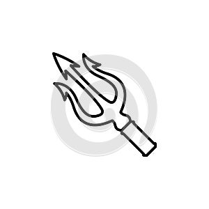 Poseidon trident icon vector illustration