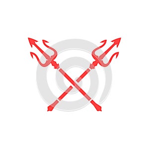 Poseidon trident icon vector illustration