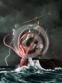 Poseidon vs. the Kraken photo