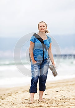 Posing girl outdoors