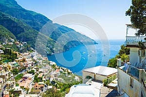 Positano in Amalfi Coast, Campania, Italy - scenic coastal village photo