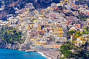 Positano on Amalfi Coast in Italy