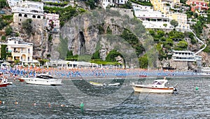 Positano beach in Amalfi Coast, Naples, Italy