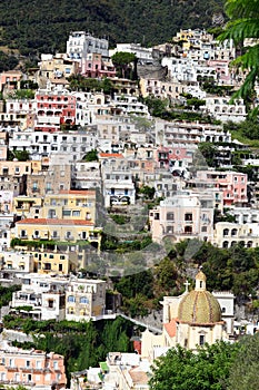 Positano houses vert