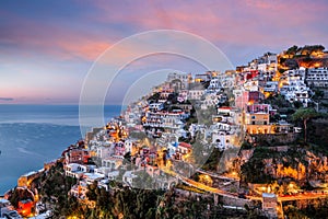 Positano, Italy along the Amalfi Coast