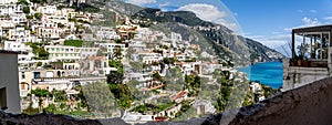 Positano, Italy. Rugged Mountains of the Amalfi Coast.