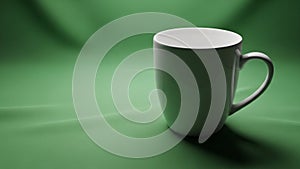 Positioned slightly to the right it casts a soft shadow on the fabric