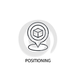 Positioning concept line icon. Simple