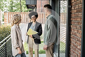 positive african american real estate agent