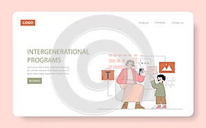 Positive Aging. Flat Vector Illustration