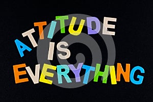 Positive attitude everything optimistic message believe life gratitude