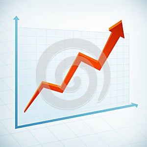 Positive business graph arrow