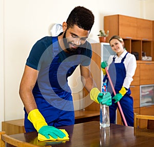 Positive cleaners cleaning and dusting