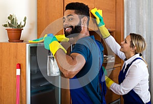 Positive cleaners cleaning and dusting