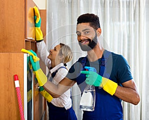 Positive cleaners cleaning and dusting