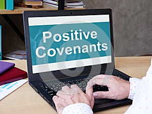 Positive Covenants is shown on the conceptual business photo