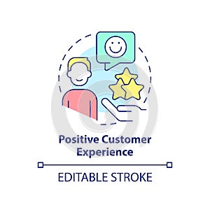 Positive customer experience concept icon