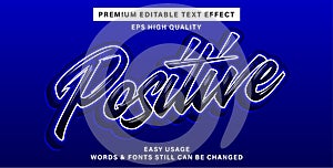 positive editable text effect style