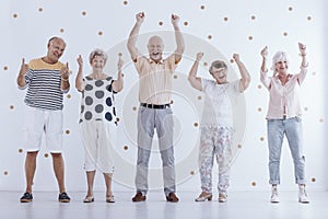 Positive elderly people in retirement