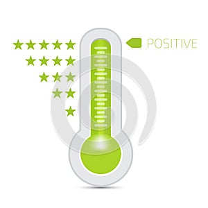 Positive feedback indicator. Vector illustration