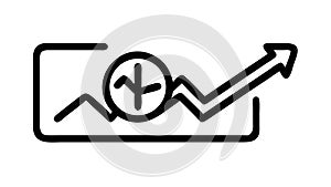 Positive Growth Chart, Trend Line Vector Illustration, vector design Generative AI