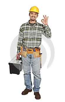 Positive handyman smile