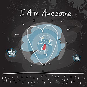 Positive kids affirmations I am awesome photo