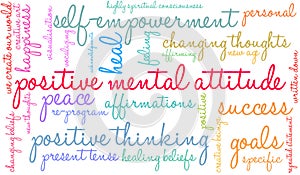 Positive Mental Attitude Word Cloud