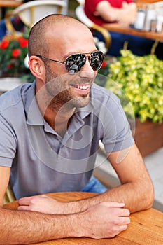 Positive middle-aged man