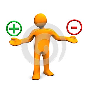 Positive and negative man