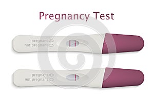 Positive and Negative Pregnancy Test