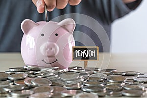 Positive pension Happiness money saving for Retirement financia photo