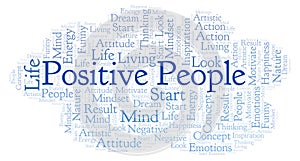 Positive People word cloud, made with text only.