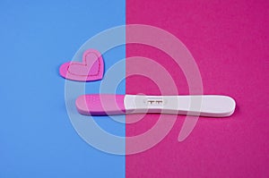 Positive pregnancy test stock images