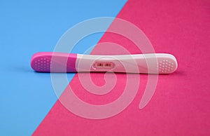 Positive pregnancy test stock images