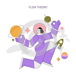 Positive Psychology. Flat Vector Illustration