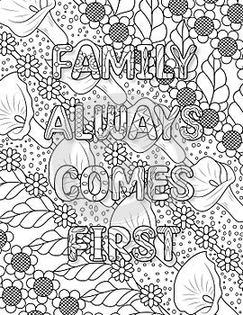 Positive Quotes Coloring Page For Adult