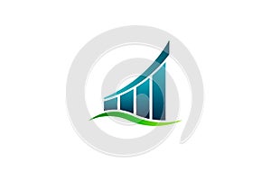 Positive Result Finance Bar Vector illustration