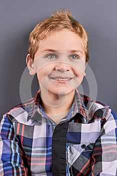 Positive smiling little boy, portrait.