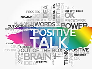 POSITIVE TALK word cloud collage