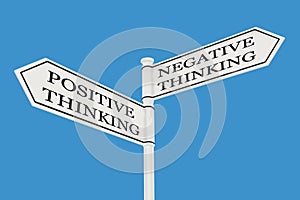Positive Thinking versus Negative Thinking , Future messages, conceptual image decision change