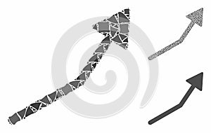 Positive trend arrow Composition Icon of Bumpy Elements