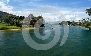 Poso River near Tentena. Indonesia