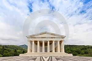 Possagno, Italy. Temple of Antonio Canova with classical colonnade and pantheon design exterior