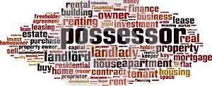 Possessor word cloud