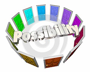 Possibility Doors Circle Future Potential Opportunity photo
