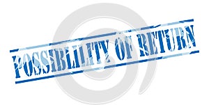 Possibility of return blue stamp