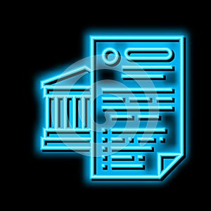 possibility of using various banking products neon glow icon illustration